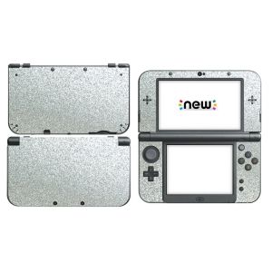 Klistermärken som skiner silver bling glitter vinyl hud klistermärke skydd för nintendo nya 3ds xl ll skinn klistermärken