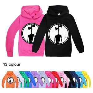 Tees Baby Boy Hooded T Shirt Siren Head 3D Hoodies SCP Game Fashion Sweatshirt Teen Girl Hoodie Pullover Harajuku Kids Autumu Clothes