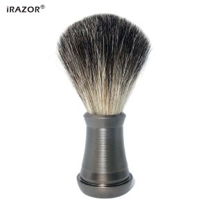 Brush New Pure Badger Hair Shaving Brush Gunmetal Grey Original Design HandCrafted Handle Professional Grooming Tool Gift for Men