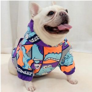 Giacche Dinosaur Abiti da cane Small Dog Autfit con cappuccio per cucciolo di carrello da cucciolo vestito per cani grassi ispessimento vestiti francesi bulldog francese