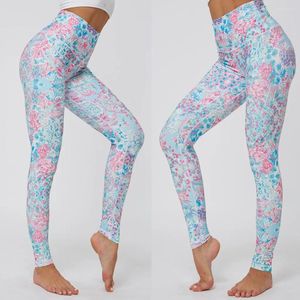 Yoga kläder kvinnor Pocket Digital Printing Leggings träning Fitness och kör byxor Training Gym Leggings#35