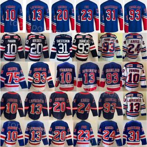 Kob 2022 2023 Ters Retro Hokey Erkekler 31 Igor Shesterkin Jersey 10 Artemi Panarin 20 Chris Kreider 23 Adam Fox Kaapo Kakko 13 Alexis Lafre