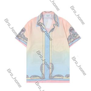 Camicia da design della camicia Casablanc maglietta camicie da uomo camicie di moda di lusso lettera da bowling di seta camicie casual camicie uomini slip slip fit short casablancas camicia use size m-3xl 552