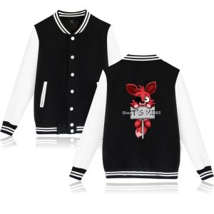 Jaquetas sou eu kawaii cinco noites no fnaf luxuh foxy masculino jaqueta de beisebol women coat streetwear menino menina moletom de roupas personalizadas tops