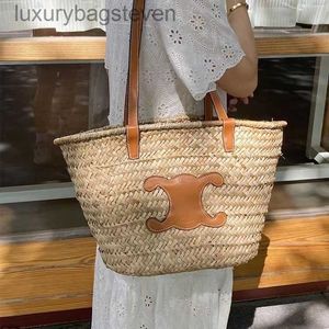 High End Senior Cellin Designer Bags for Women Grass Woven Bag for Women 2024 Handmade Woven Cabbage Basket Vacation Beach Bag Handbags with Original Logo