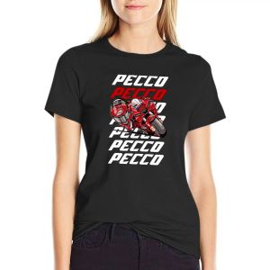 Koszule Francesco Pecco Bagnaia Tshirt kawaii ubrania estetyczne odzież z krótkim rękawem koszulka śmieszne koszulki dla kobiet