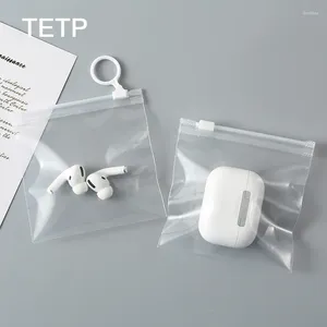 Storage Bags TETP 50Pcs Transparent Mini Zipper Store For Headphones Data Cables Electronics Packaging Headdress Jewelry Display