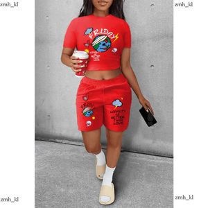 2023 Women Tracksuits Sport Suits Large Spring Summer Girl Printed Print Personlig tryck Casual Two Piece Set S-5XL 311