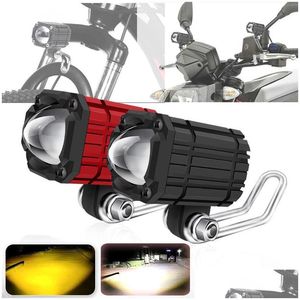 Motorcycle Lighting Auxiliary Spotlights Led Headlight Driving Fog Lights For Offroad Vehicles Bicycle Lamp Scooter Modified Spotlight Otlen