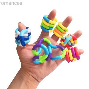 Dekompressionsspielzeug 3pcs Seil Twist Zappet Toy Rrainbow Circle Sensorische Autismus -Therapie Jouet Anti Stress Enfant Juguete Antieste Nios D240424