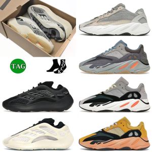 Sports 700 Designer Running Shoes Sneakers Big Size 12 Hi-Red Blue Alvah Azael Cloud White Mist Fade Salt Carbon 700s v2 v3 Mens Women Trainers Runners