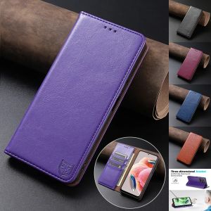 Täcker plånbok magnetiskt flip läderfodral för Xiaomi Redmi note 12 12s 12 pro 11 11s 10 10s 9 pro 8t 7 12C 10C 9A 9C POCO X5 11T 12T