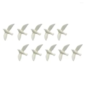 Flores decorativas 10 PCs Little White Pigeon Modelo Mini Simulação Acessórios para Casa de Casa de Desktop Resina Craft Fada Artificial Amantes