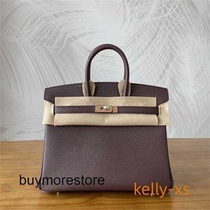 Women Designer Epsom Leather Handbag 7a äkta lädervax Kvinnors 25 cm mönster 0g sadel redcg6m
