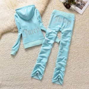 Juicy Womens Tracksuit Autumn Spring Women Sporting Suits Slim Casual Velvet Designer Tracksuit Hooded Juicy Coture Jogging Sportswear Suit Juicy Tracksuit 3465