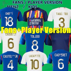 23 24 Maillot Lyons 3rd Soccer Jerseys Olympique Lyonnais Foot Kids Kit 2023 2024 Football Shirt Home Away Player Version Aouar Cherki Tolisso M.Balde Jeffinho Alvero