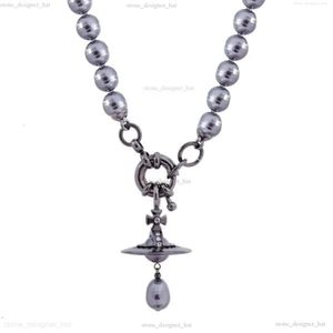 Satelitarne Viviennes Viviane Westwood Naszyjnik Wysokiej jakości Aleksa Baroque Pearl One Warstwa Trójwymiarowe naszyjnik High Edition 8080