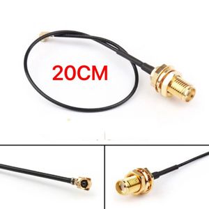 20 cm SMA -anslutningskabel kvinnlig till UFL/U.FL/IPX/IPEX RF eller ingen anslutningskoaxadaptermontering RG178 Pigtail Cable 1.13mm