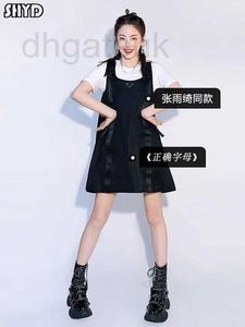 Vestidos casuais básicos Marca de designer 2023 NOVO PRODUTO DE VERÃO ZHANG YUQI VESTIDO DE ESTILO DE