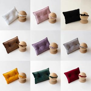 Pillows Newborn photography props posture pillow solid color velvet and baby headband shape set