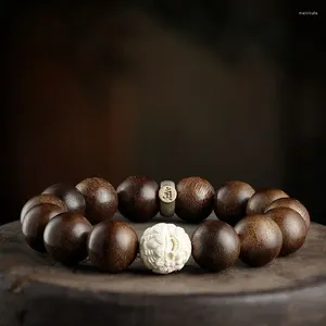 Strand Natural Eaglewood Mammoth Elfenbein Armband Buddhist Kalimantan void tibetanische bodhisattva für Männer