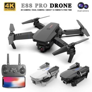 Drones 2024 E88PRO 4K HD Двойной камеру Drone Drone Оптическая потока Аэрофотосъемка четыре самолета с фиксированной высотой дистанционное управление