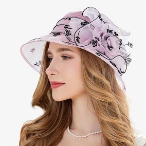 Wide Brim Hats Solar For Men Womens Summer Dress Hat Leaf Flower Bridal Shower Sun Beach Caps