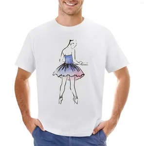 Tops cerebbe da uomo Ballerina Figura acquerello T-shirt plus size abbigliamento da uomo abbigliamento da uomo