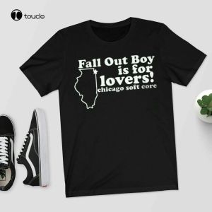 Gömlekler Yeni Fall Out Boy Aşıklar İçindir Chicago Softcore Tshirt Boyut S 5XL Tee Fil Pamuklu Tişört Tişört