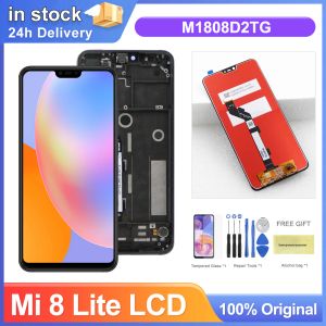 xiaomi mi 8 lite m1808d2tg lcdディスプレイタッチスクリーンデジタイザーとxiaomi mi 8 Youth / MI 8x交換用のフレーム付きデジタイザーの画面画面