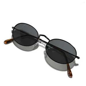 Sunglasses Vintage Retro Style For Men Oval Shape Alloy Frame Women's Designer Sun Glasses High Quality Female Sunglass