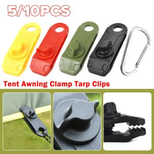 Skyddsrum 10pc markis clamp tarp klämmor tunga lås grepp tält fästelement klämmor pool markis cord cord bil dras åt utomhus camping