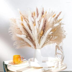 Decorative Flowers Artificial Pampas Grass Long Lasting Fake Easy Care DIY Practical Pography Props