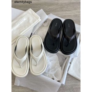 Row Shoes Women Shoes the Row Ginza Leather Platform Flip Flops Fashion Show Runway Runine Real Real Box Original Box 34-40