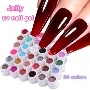 Kits 36 Farben Malerei Semipermanent Lack Gelee Nagellack Kristall Feste Einweichen von UV -LED -Nagellackgel Kit für Maniküre