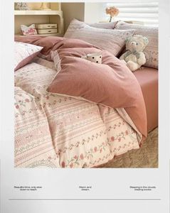 Set di biancheria da letto Scheme di copertura trapunta in cotone a boltone fresco