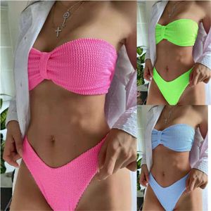 Nuovo bikini diviso in tessuto speciale Triangolo di colore solido triangolo sexy costume da bagno sexy