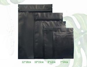 Goldgreenblackwhite Color Metallic Mylar Borse Mylar Flat Black Alluminio Baglie di cerniera in plastica Piccole sacchetti di plastica 100pcslot8528283