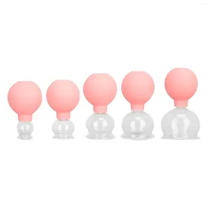 Storage Bags Glass Silicone Cupping Cup Reduce Tension Stress Circulation Massage Vacuum Suction For Beauty Family