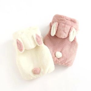 Cappotti carini coniglio peluche per bambine giubbotto peluche cappotto primaverile autunno neonato per bambini senza maniche bambini con cappuccio.