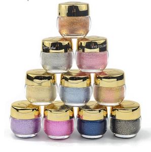 16 Cores Eye Shadow Eyes Professional Seakeup Glitter Single Color Eyeshadow Gel Party Cosmetics Flash Powder4066713