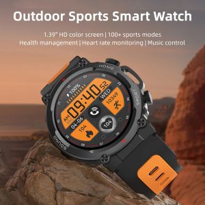 Watches Sports Smart Watch Men Fitness Smart Armband Bluetooth Ring IP67 Vattentät smartwatch -meddelande påminnelse Lång batterilivslängd