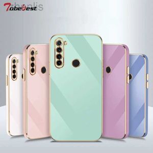 Mobiltelefonkisten Luxus Square Plating Silicon Phone Hülle für Redmi Note 8 8t 8a 7 5 Pro Coque Ultra -Dünnschutz Weicher Rückzug D240424