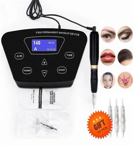 Biomaser P300 Permanent Makeup Tattoo Machine Professional Digital Machine для бровей для губ ротационной ручки наборы 293Q3318855