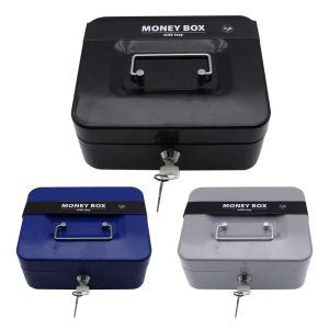 Boxes Metal Mini Safe Box Key Lock Store Money Coin Cashier 2layer Fold Password Cash Register Jewellery Bank Card Storage