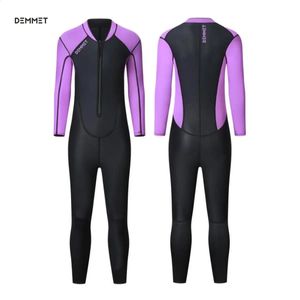 Ungdom Wetsuit 1.53mm Kids Professional CRSC Neoprene Diving Suit Håll varm surfbaddräkt för scuba freediving snorkling 240419