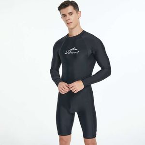 Shababat Men's Jumpsuit, Tight Fitting Long Sleeved Sun Protection, Quick Drying, Tourism, Vacation, Swimming, Surfing Suit, Swimsuit