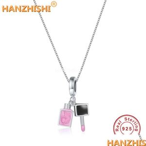 Anhänger Halskette pro Lippenstift Schmuck 925 Sterling Sier Emaille Halskette Jubiläum Geburtstag Mutter Frau Freundin Drop Lieferung Je DHMLZ