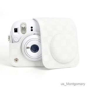 Kameratasche Zubehör für Instax Mini 12 Kamerakoffer PU Leder Weiche Schutzhülle Trave -Tasche für Fujifilm Filmkamerasetasche mit Schultergurt