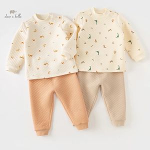 Dave Bella Girls Boy Children Pajamas Set Autumn Winter Sleepwear Fashion Casual Comfortable Two-Piece DB4238265 240418